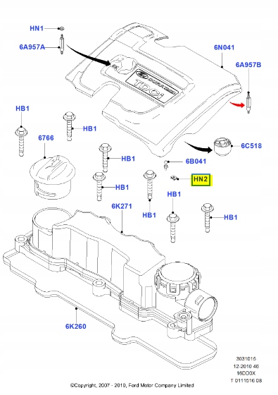 фото №7, Гайка sprężynująca, захист двигуна focus 04-08/focus c-max 03-07 1366377