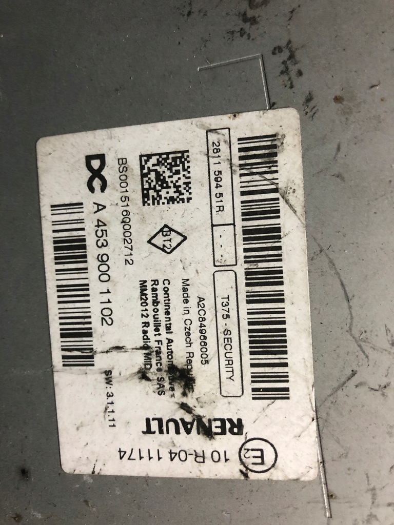 фото №3, Smart forfour ii 453 радіо тюнер a453900110 twingo