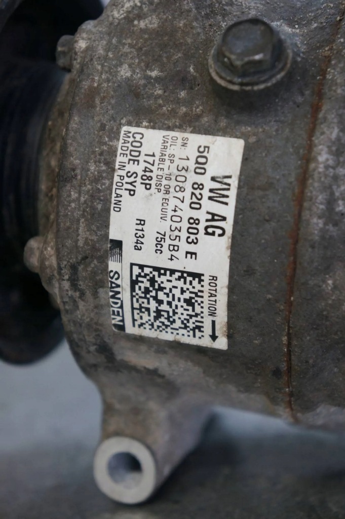 фото №8, Компрессор кондиционера vw polo 1.2 v 6r 5q0820803e