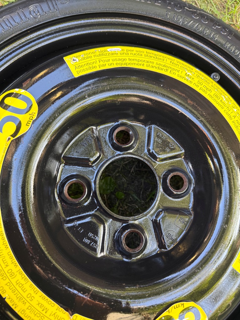 фото №5, Колесо докатка запасное vw volkswagen golf ii iii passat jetta 4x100