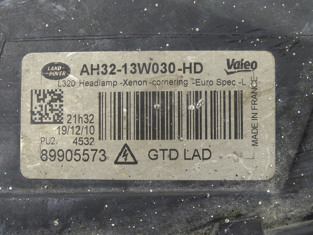 фото №9, Лампа левая левый перед передняя land rover discovery iv ксенон ah32-13w030-hd
