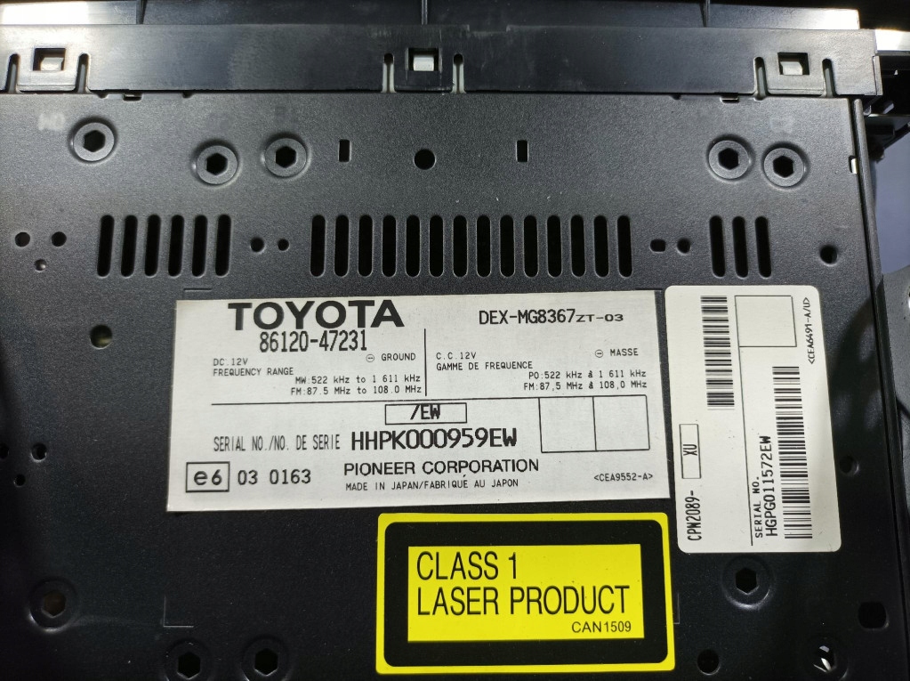 фото №5, Toyota prius ii 03- радио радиопроигрыватель cd 86120-47231