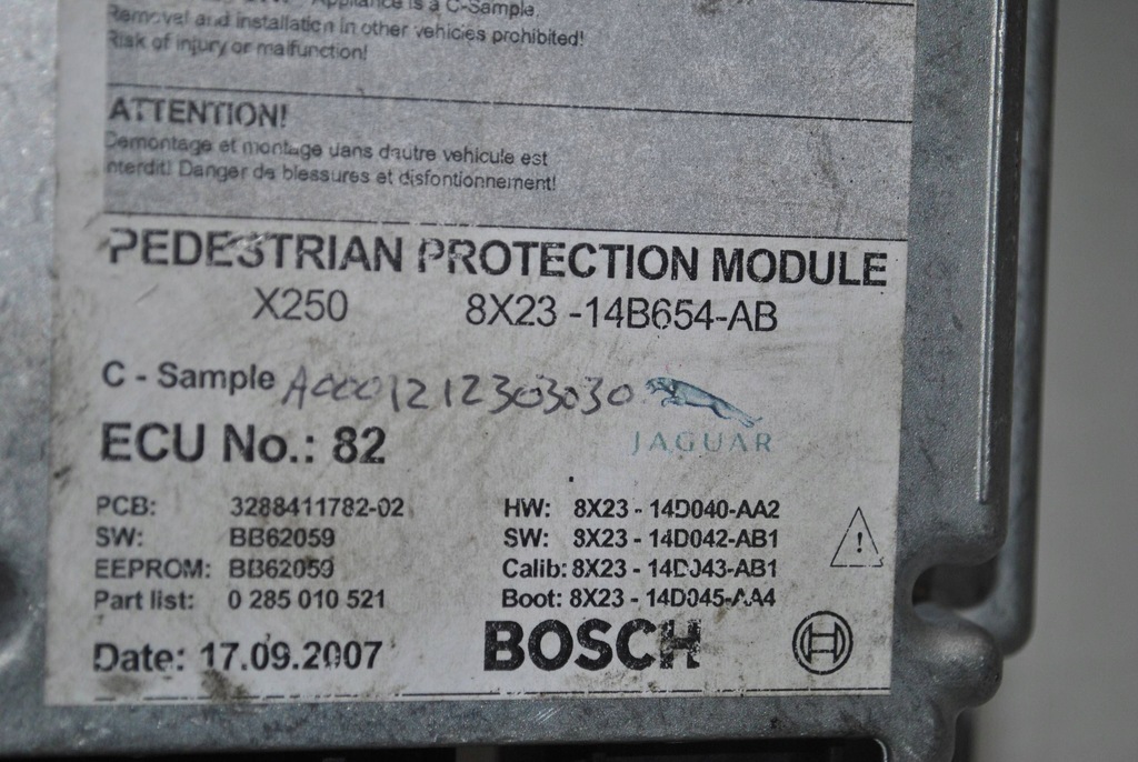 фото №7, Модуль датчик подушка безпеки jaguar xf 8x23-14b654-ab