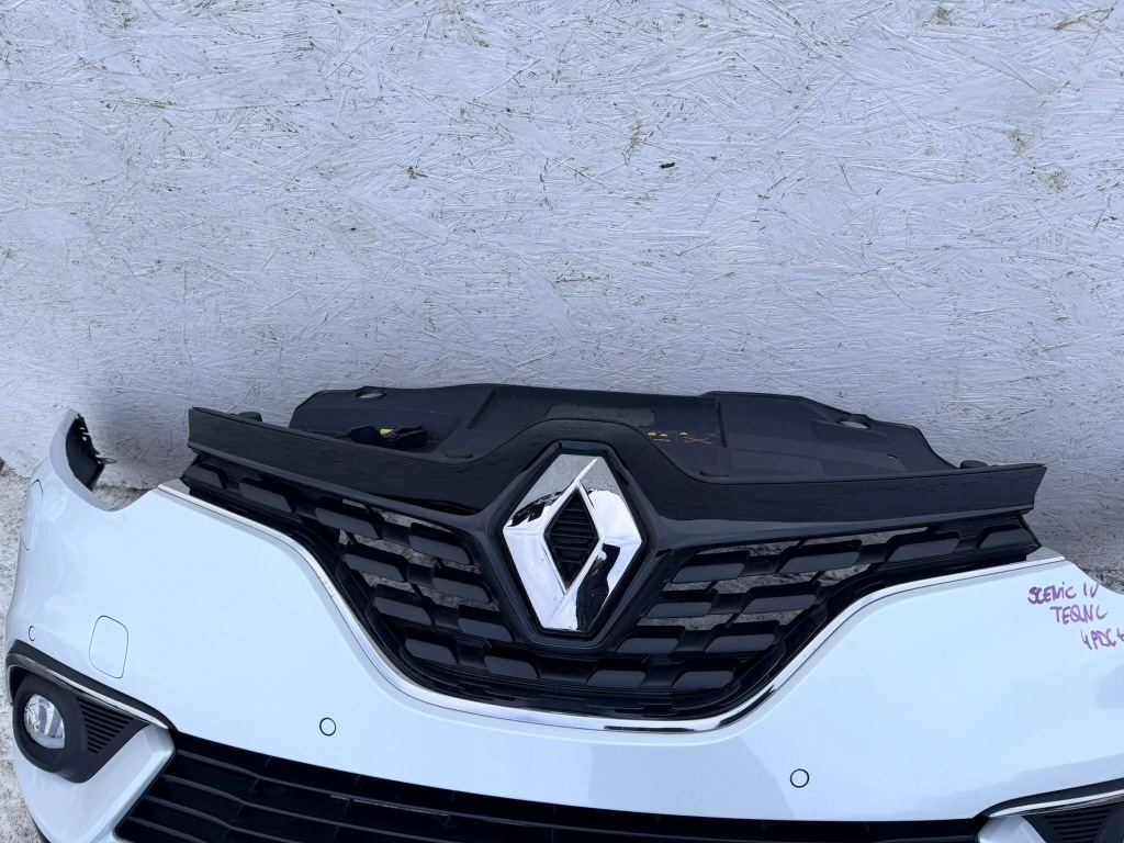 фото №7, Scenic iv бампер передній перед білий teqnc qnc 6 pdc омивачі перламутр