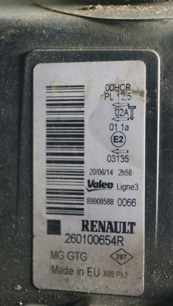 фото №12, Лампа левый перед renault clio iii lift