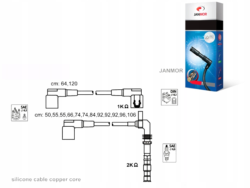 фото №1, Дроти запалювання janmor