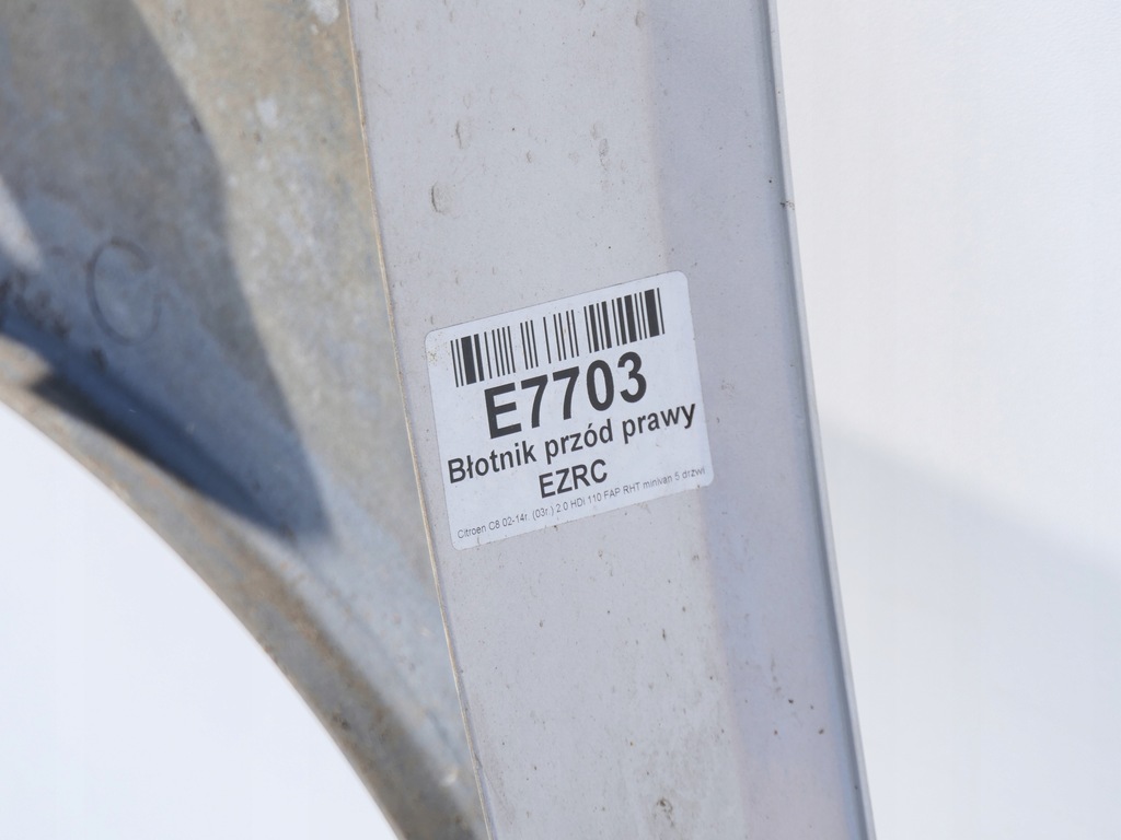 фото №10, Крыло перед правый передний правый ezrc peugeot 807 02-14r. 04r