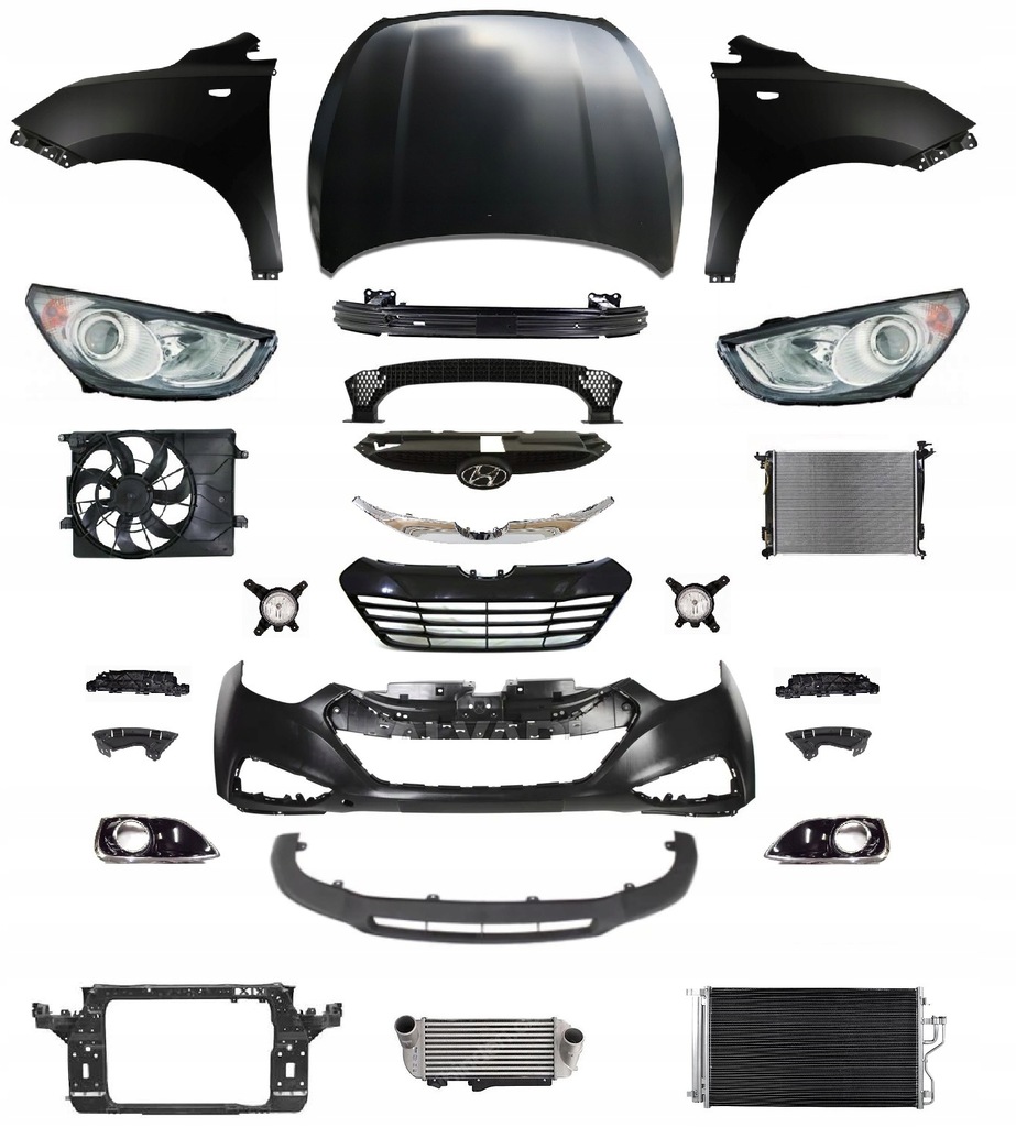 фото №1, Hyundai ix35 09-15 перед pas капот бампер крила лампа