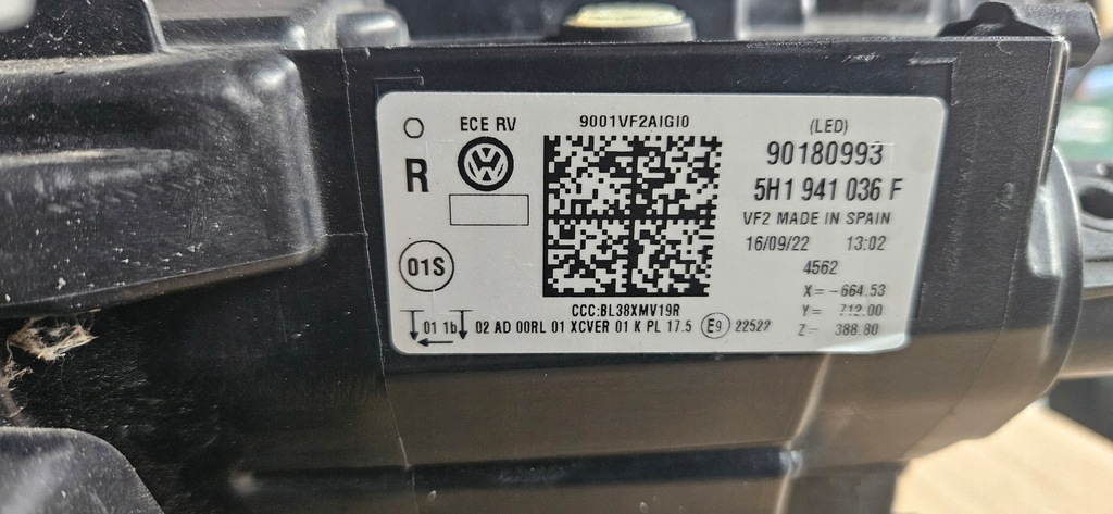 фото №8, 5h1941036f ideał! le fulled iq-light vw golf 8 2020r ideał