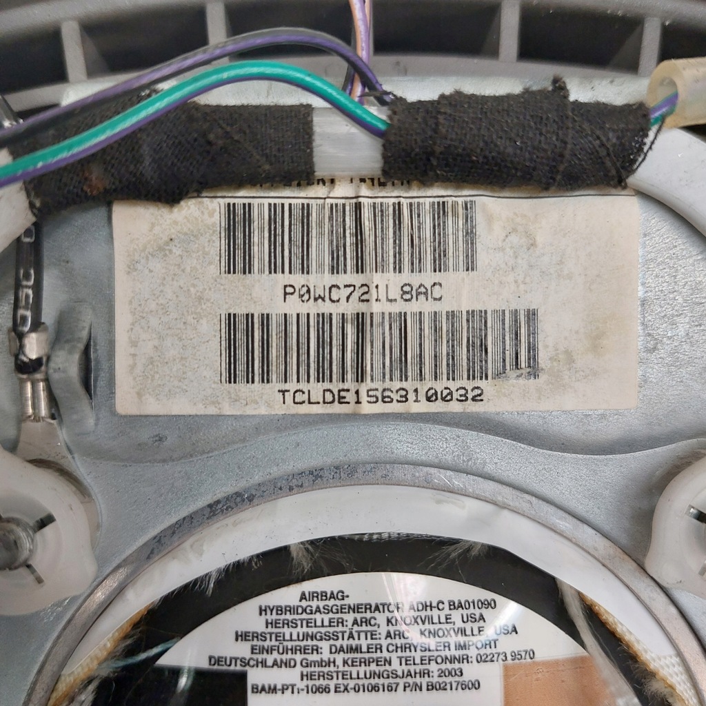 фото №11, Chrysler voyager iv 4 подушка подушка безопасности водителя