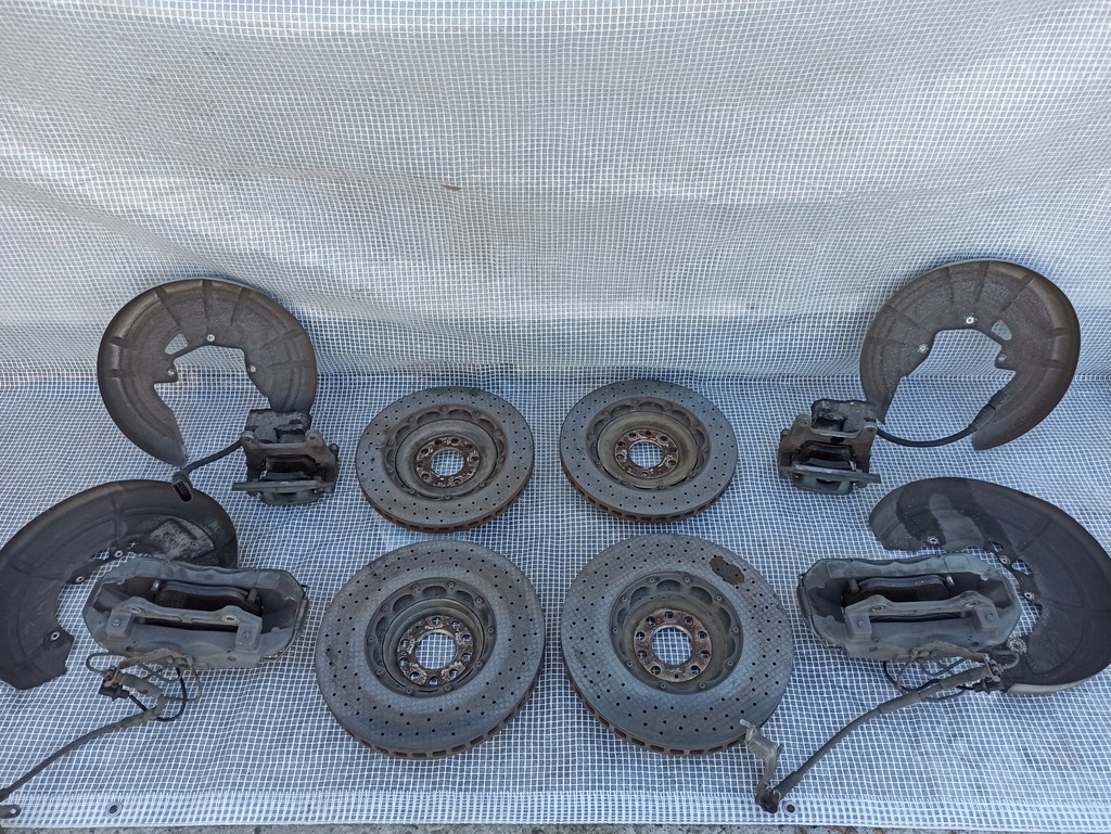 фото №9, Audi a8 s8 w12 d3 тормоза brembo kpl перед задняя ceramika тормозные диски суппорты