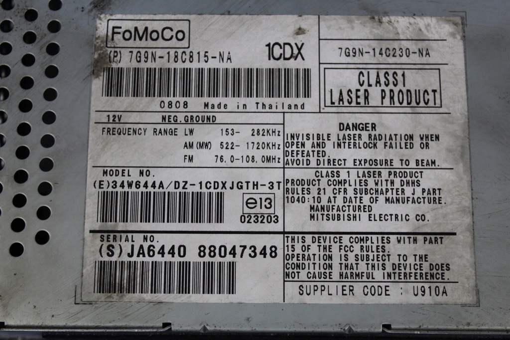 фото №2, Jaguar xf i радио проигрыватель cd