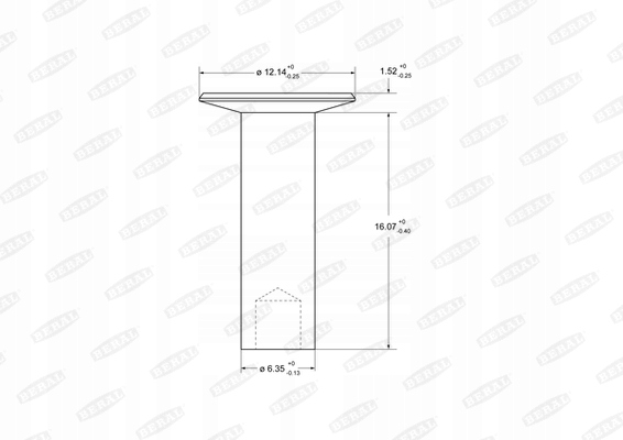 Купити Заклепки накладки 6,35mmx15,9mm, opak. 100szt. сталевий трубчастий nit