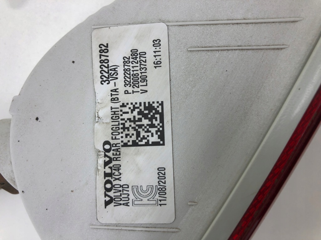 фото №8, Volvo xc40 задняя левая лампа w бампер 32228782