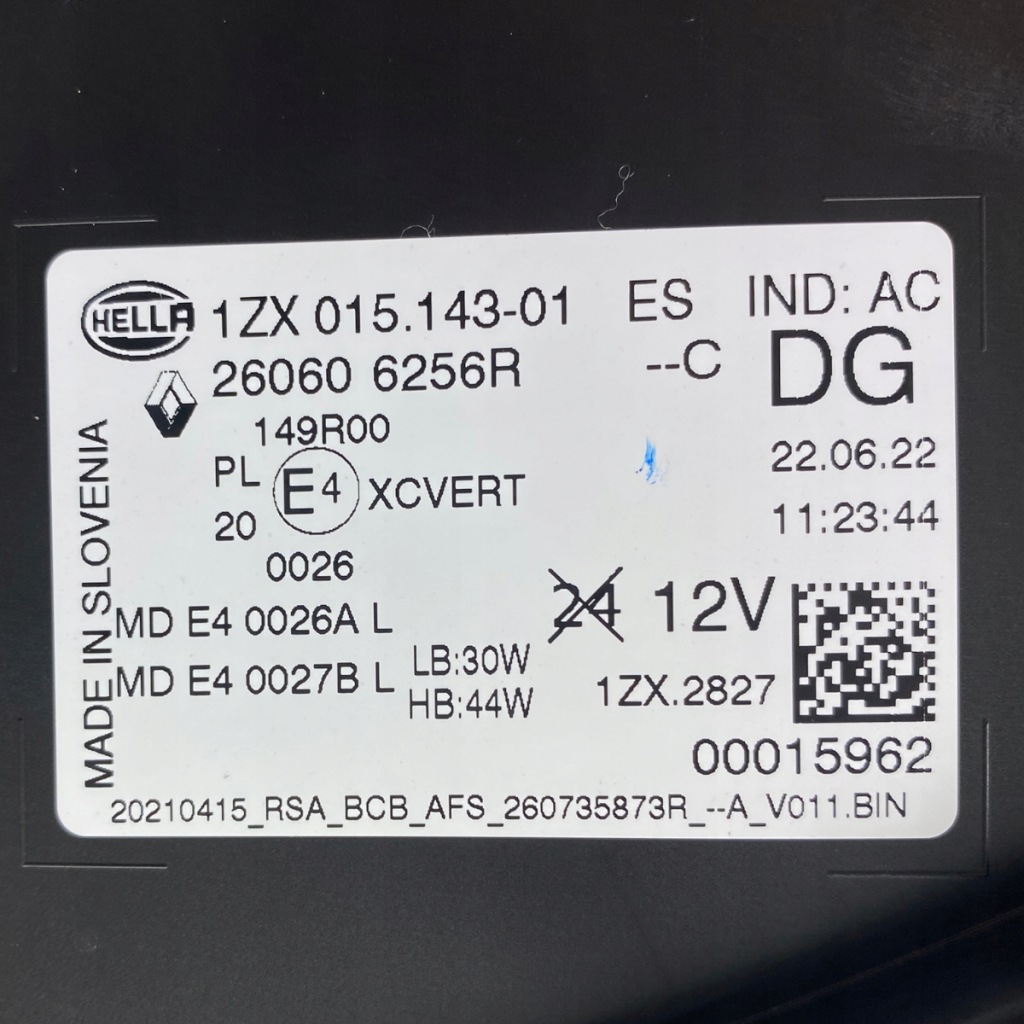 Фара лівий перед renault megane ev e-tech 260606256r Київ