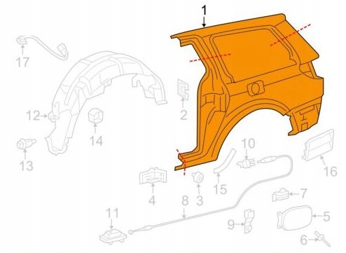 фото №1, Крыло задний задняя левый toyota sienna 2010-