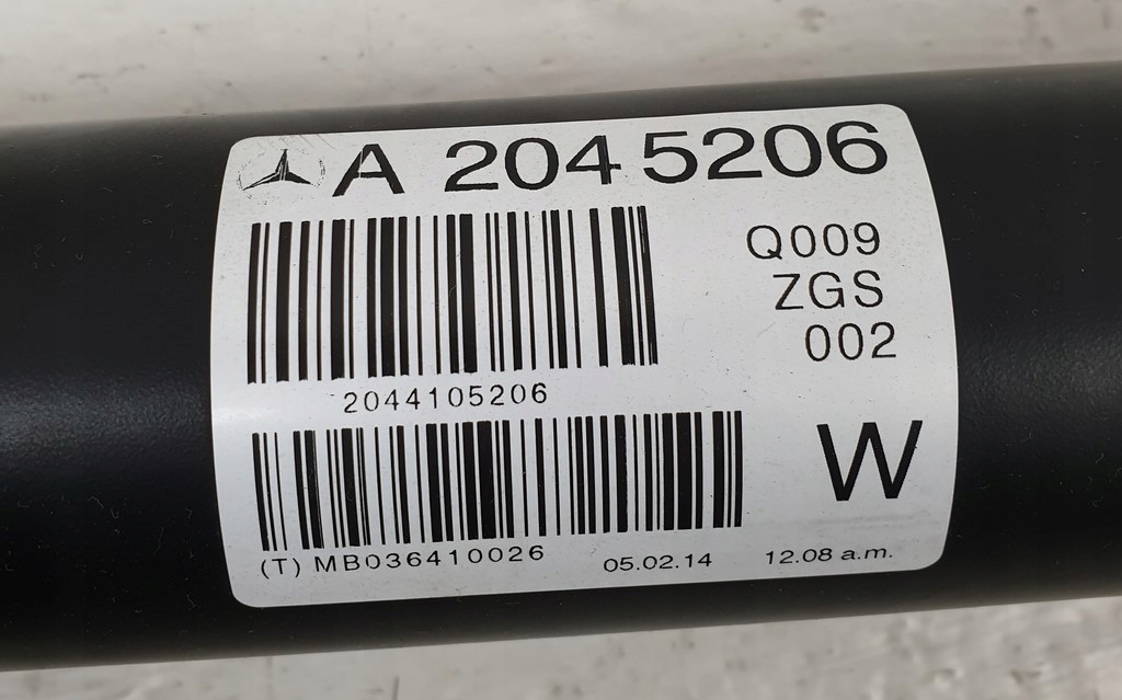 фото №5, Wał приводной mercedes w204 1.8 cgi 2044105206