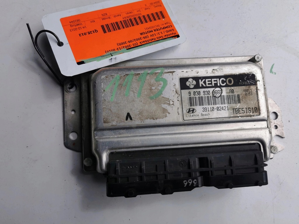 фото №7, Hyundai getz 1.1b 39110-02421 9030930366f бортовой компьютер