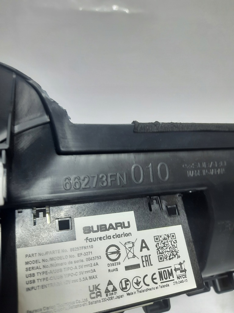 фото №9, Subaru crosstrek 22- панель консоли 66273fn010 usa