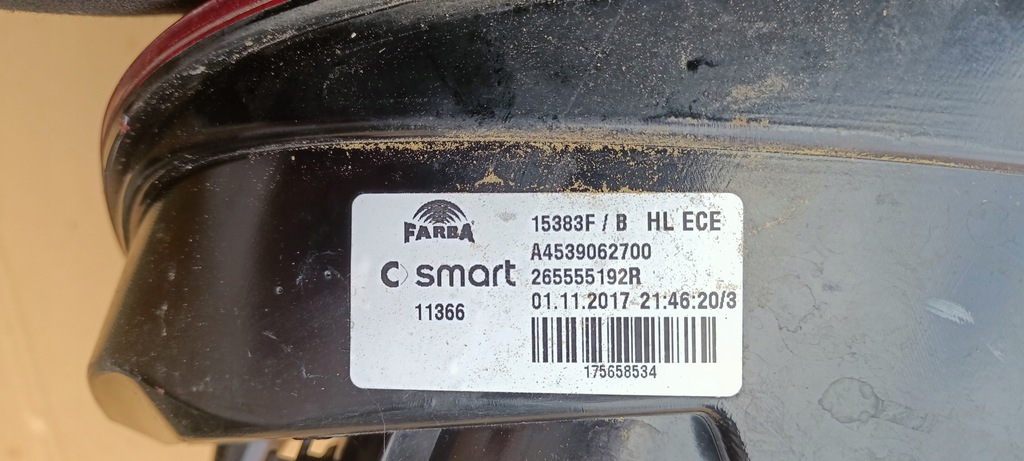 фото №8, Лампа задняя левая smart forfour ii 14- a4539062700