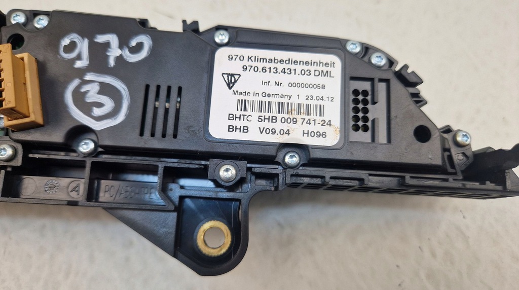 фото №6, Porsche panamera 970 09-13 левый панель управление кондиционера 97061343103