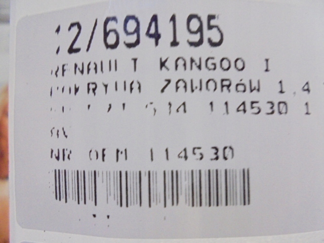 Renault kangoo 1 кришка клапанів 114530 1,4 8v Зі Шроту