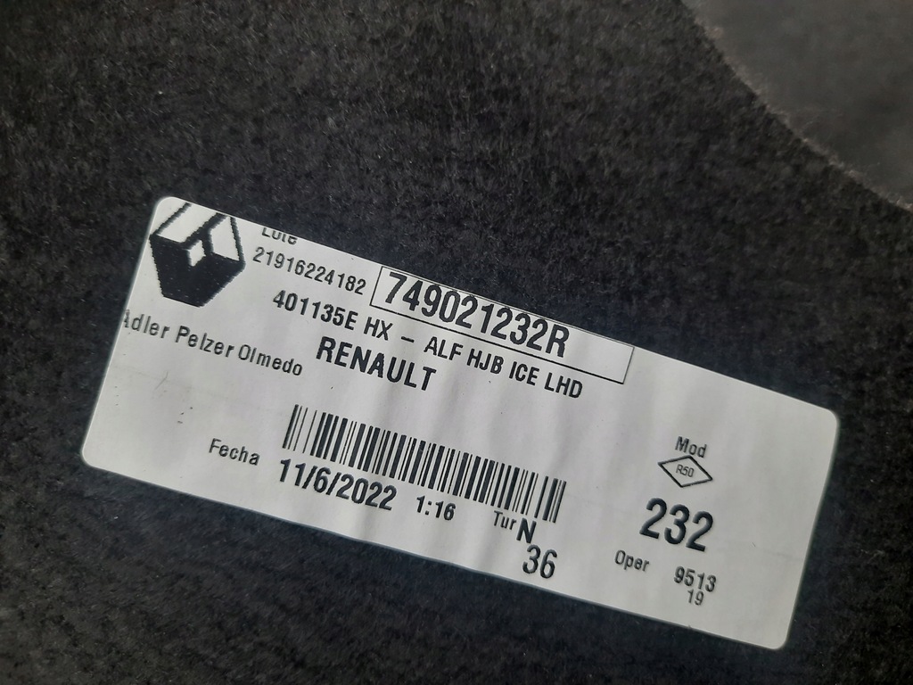 фото №5, Renault captur ii 1.0tce обшивка коврик