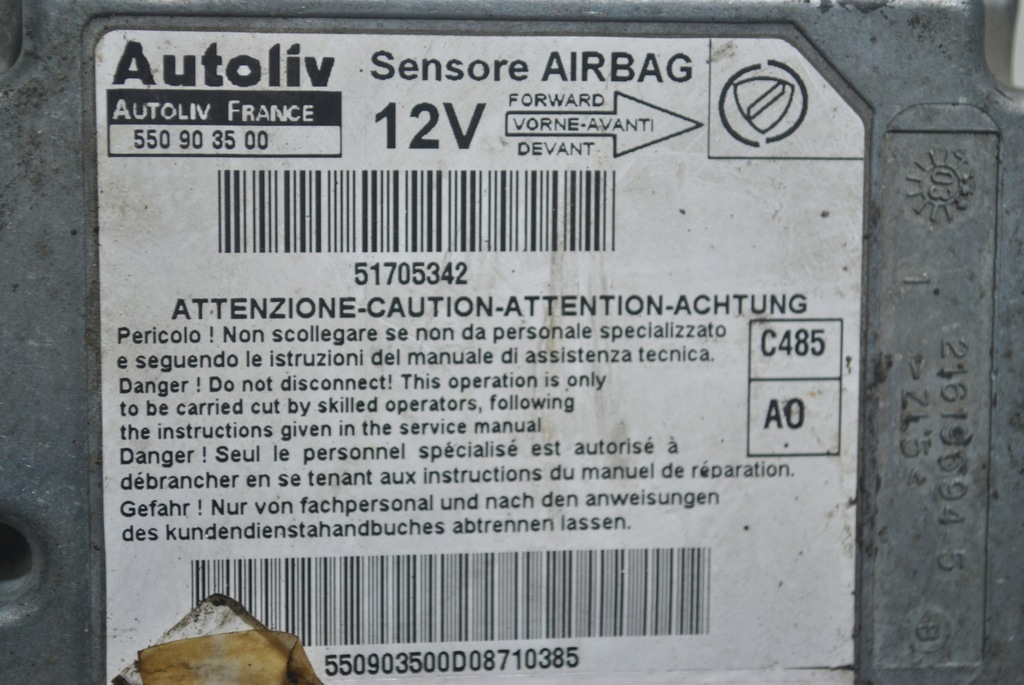 фото №7, Датчик подушка безопасности fiat doblo 550903500