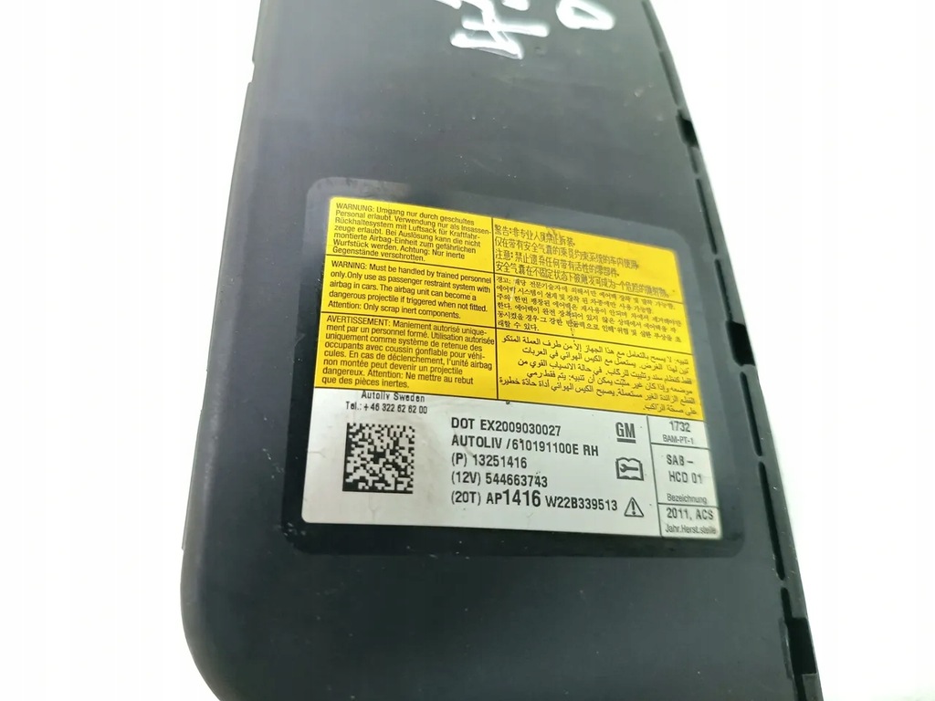 фото №7, Chevrolet cruze подушка повітряна подушка безпеки сидіння перед prawidłowy 2012 1.8