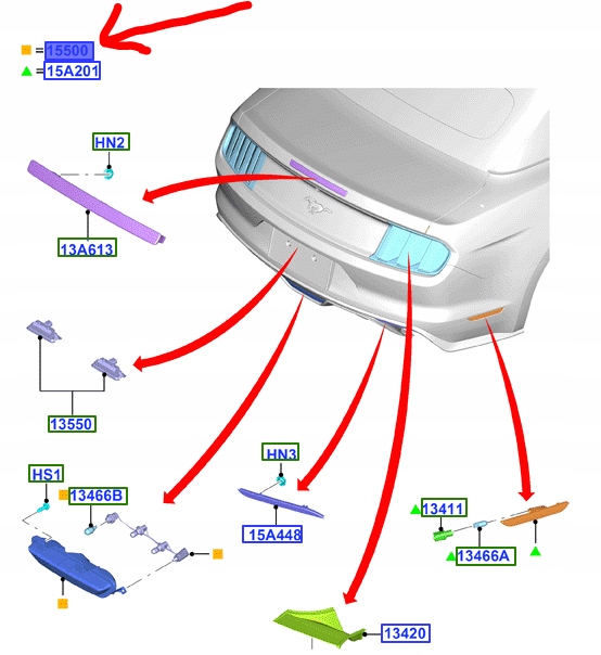 фото №1, Світло протитуманні задня ford mustang mk6 2017-