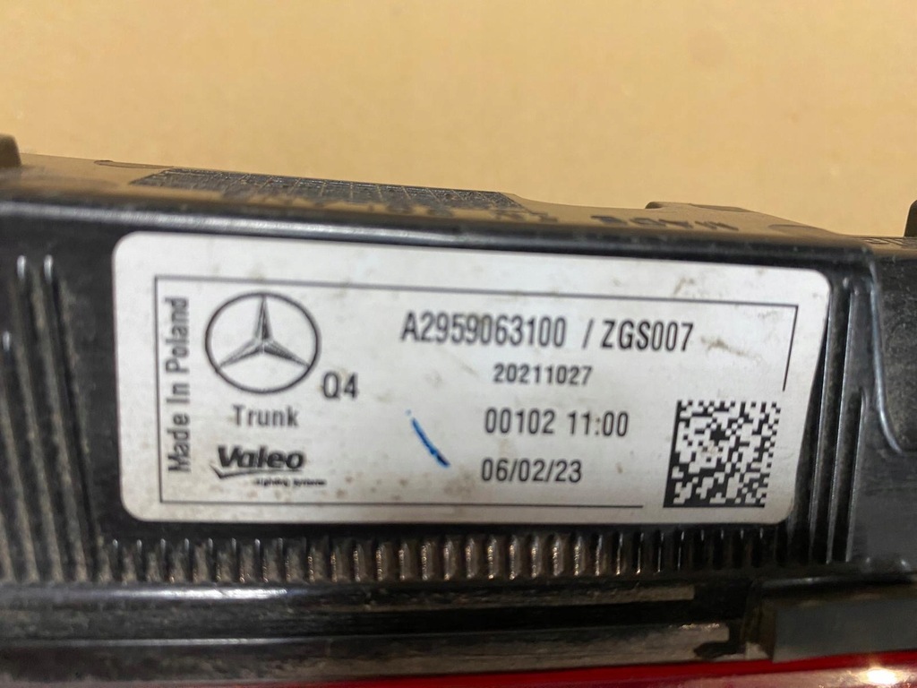 фото №9, Накладка лампа задняя задняя led mercedes eqe w295 a2959063100