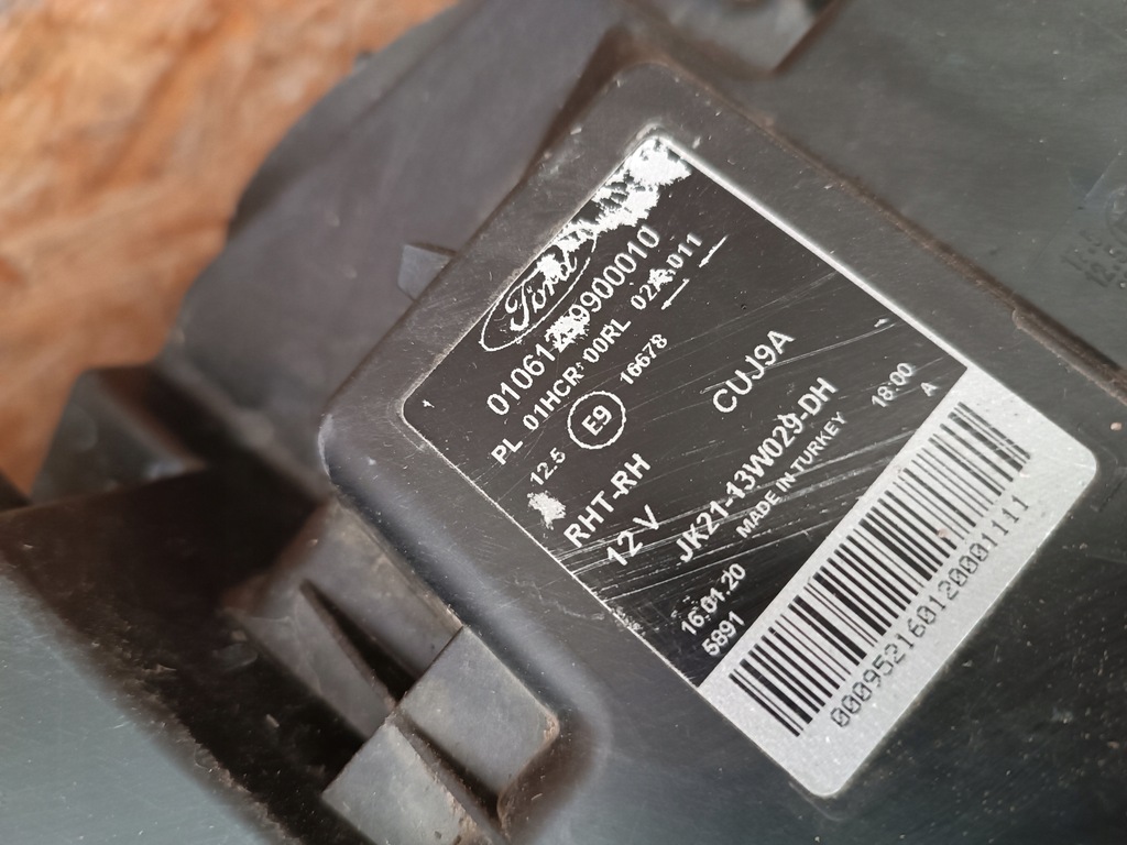 фото №12, Лампа фара правый перед eu jk21-13w029-dh ford transit custom 17- lift