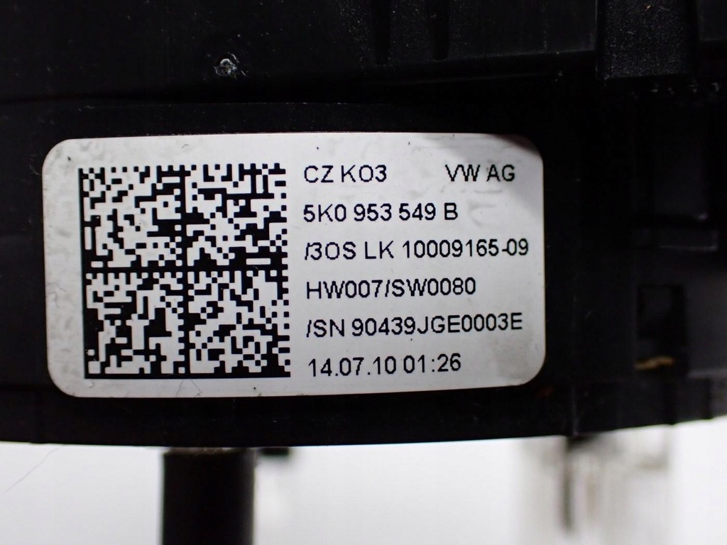 фото №10, Рычаг переключатель комбинированный лента 5k0953549b vw golf v vi plus + 10r