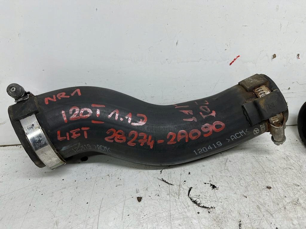 фото №3, Hyundai i20 lift 1,1crdi труба wąż інтеркулер нижній 2012-14r