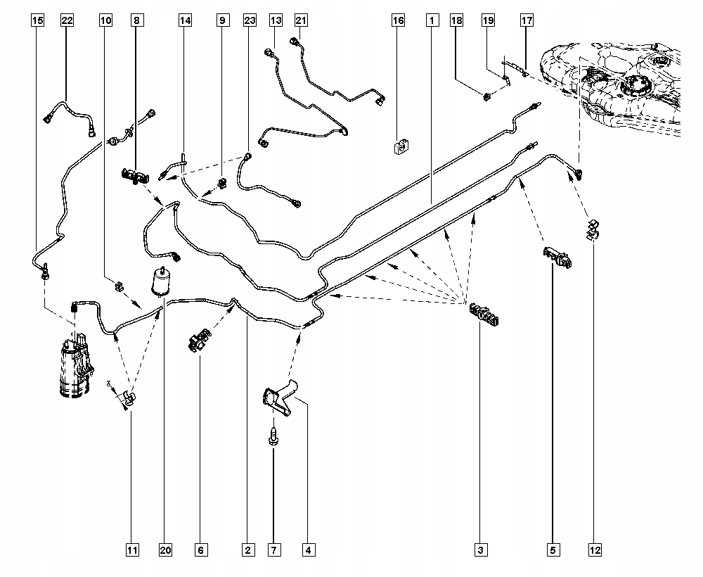 фото №1, Новый оригинал шланг топливный dacia logan sandero ii оригинальный номер 223201260r