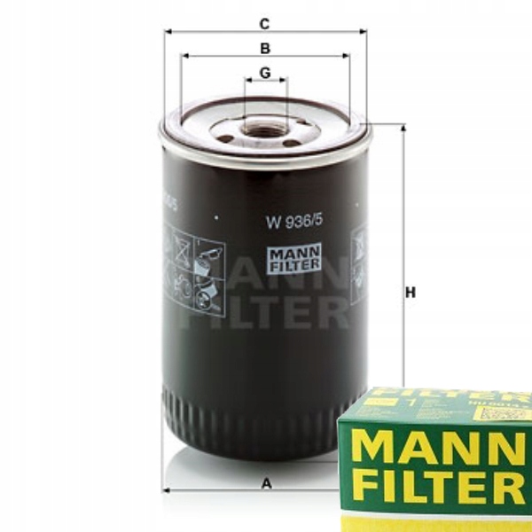 фото №1, Фильтр масла mann-filter do chevrolet camaro 5.0