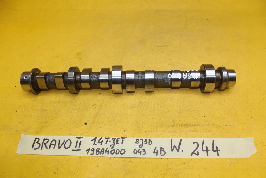 фото №11, Вал распределительного вала выпускной fiat bravo ii alfa 1.4 t-jet 198a4000 8j3d 043 b