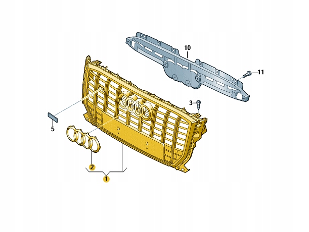 Купити Решітка радіатора решітка радіатора бампер перед audi q2 aso оригінал