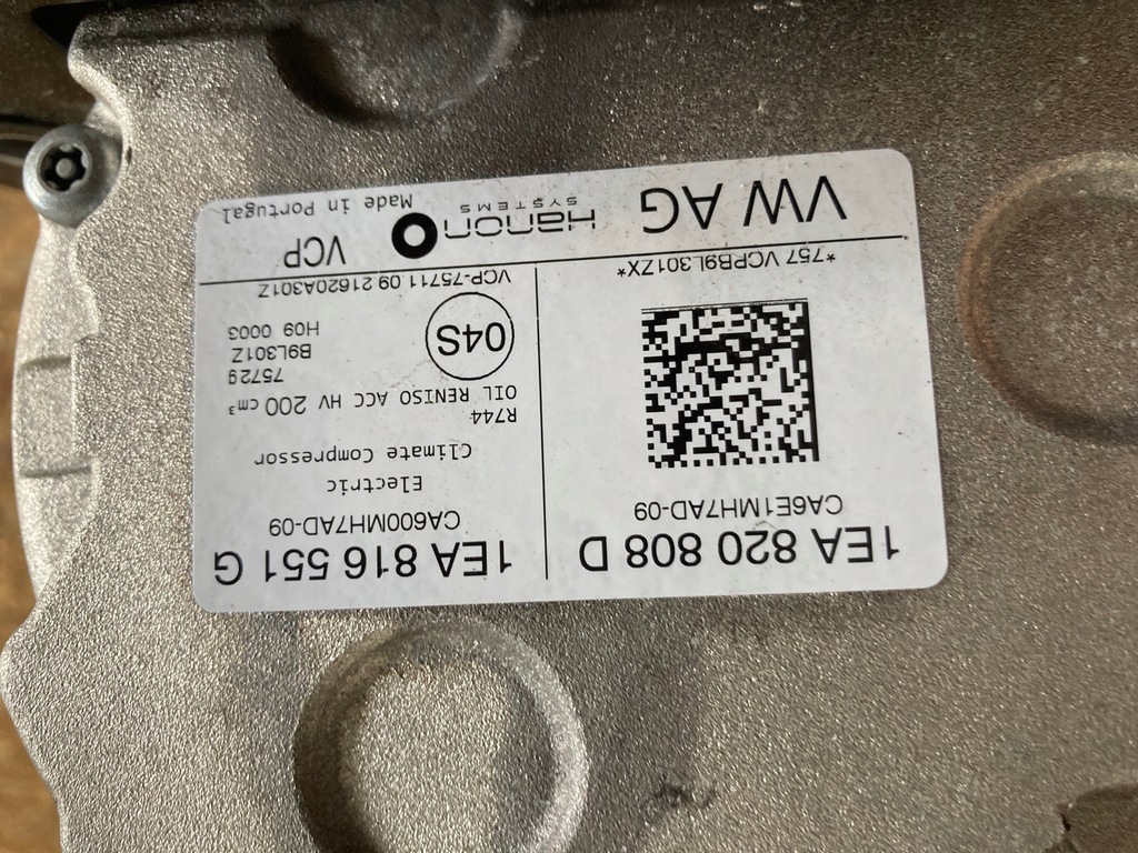 фото №7, Компрессор кондиционера vw id 1ea820808d 1ea816551g