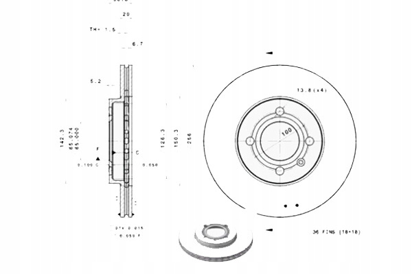 фото №1, Brembo 09.5166.11 диск гальмівна