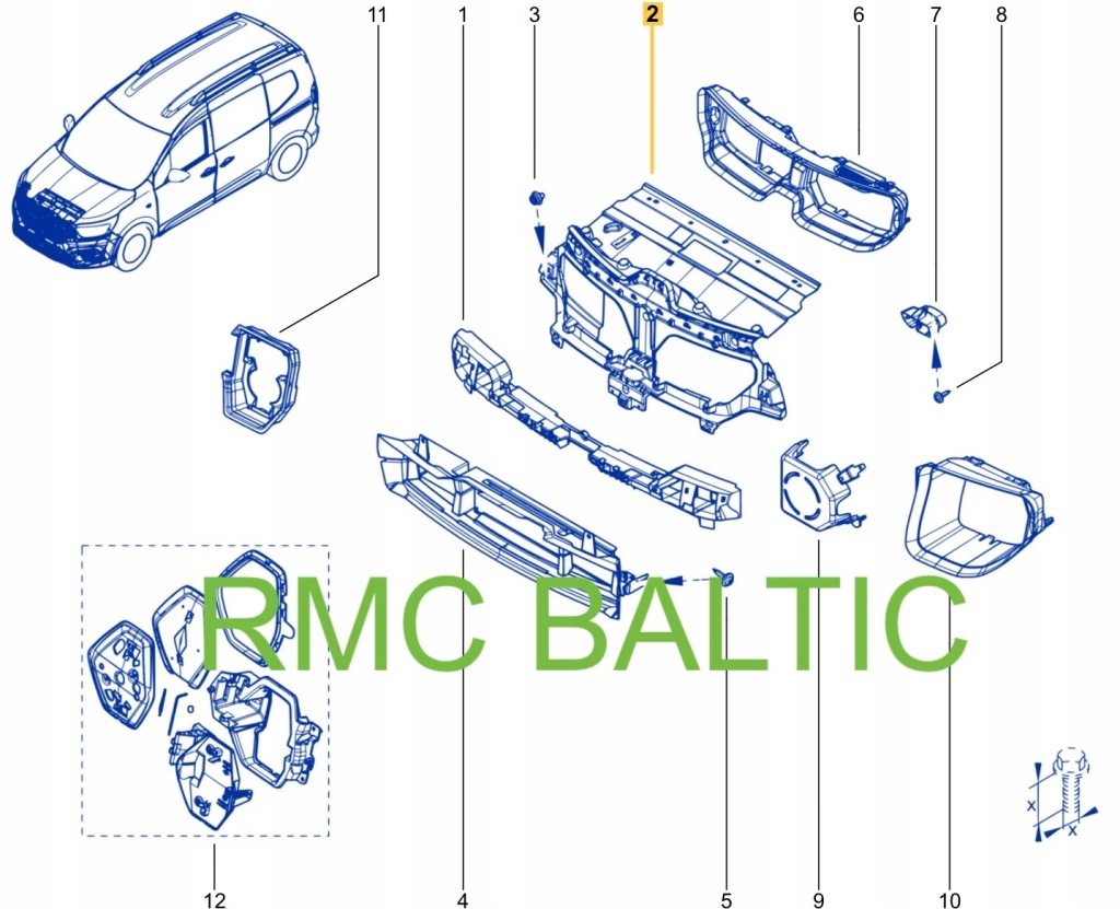 Новая  оригинальный номер усилитель решётка решетка renault kangoo iii 2021- с Разборки
