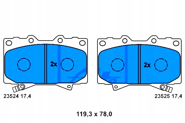 фото №1, Ate 13.0460-5746.2 набор тормозных колодок тормозных, тормоза дисковые