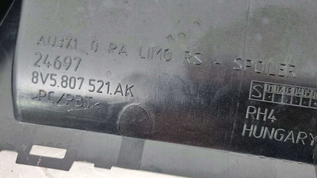 фото №14, Audi rs3 8v5 sedan 2017- спойлер бампер задня 8v5807521ak