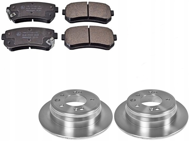 фото №1, Тормозные диски + тормозные колодки тормозные задняя kia sportage ii 2 -4x4 słowacja