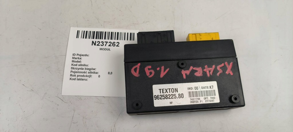 фото №1, Модуль texton 9625822580 citroen xsara