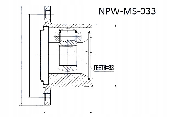 фото №10, Nty шарнір внутрішній mitsubishi 4wd pajero 98- l200 96- правий
