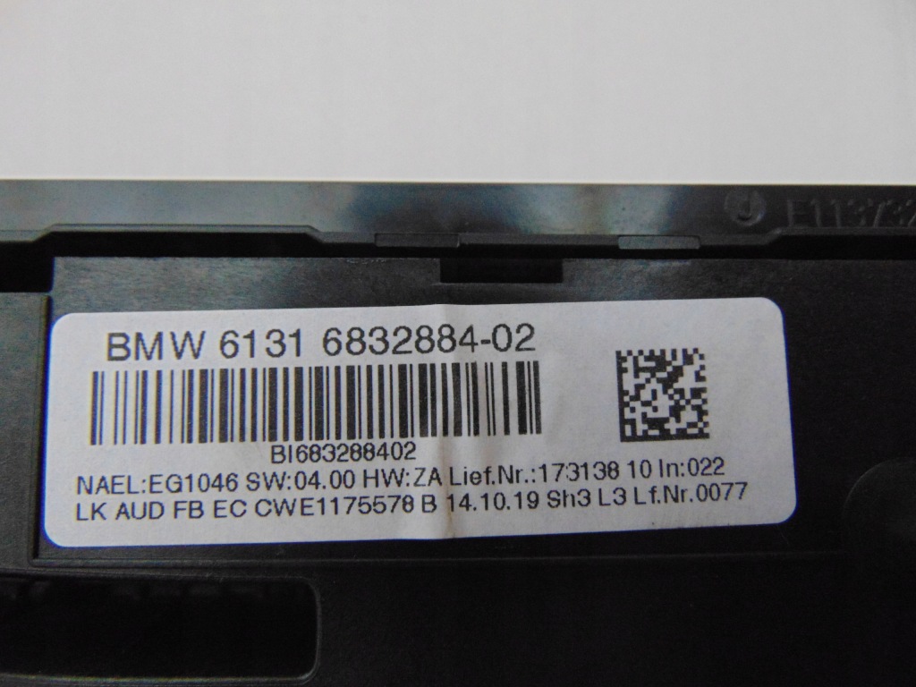 фото №3, Панель обдув кондиционера радио bmw f20 6832884