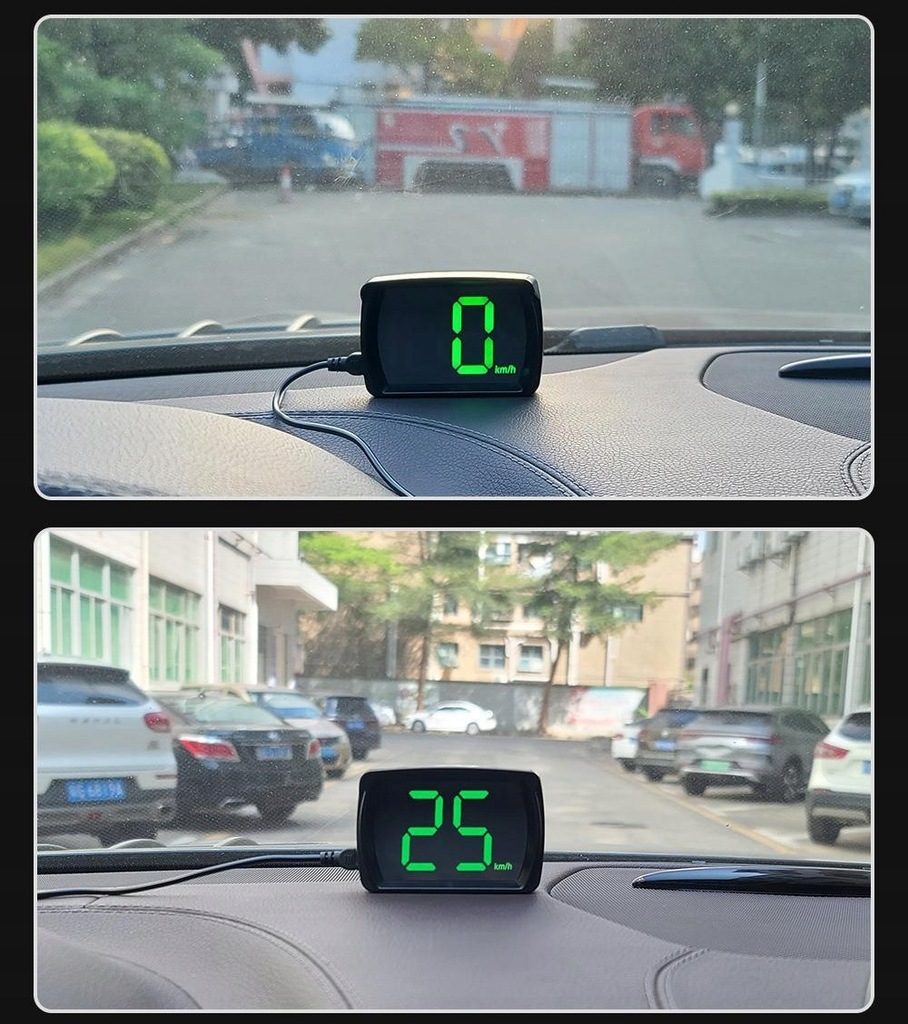 фото №10, Многофункциональный led gps спидометр hud цифровой км/ч 80 x 54mm с адаптер
