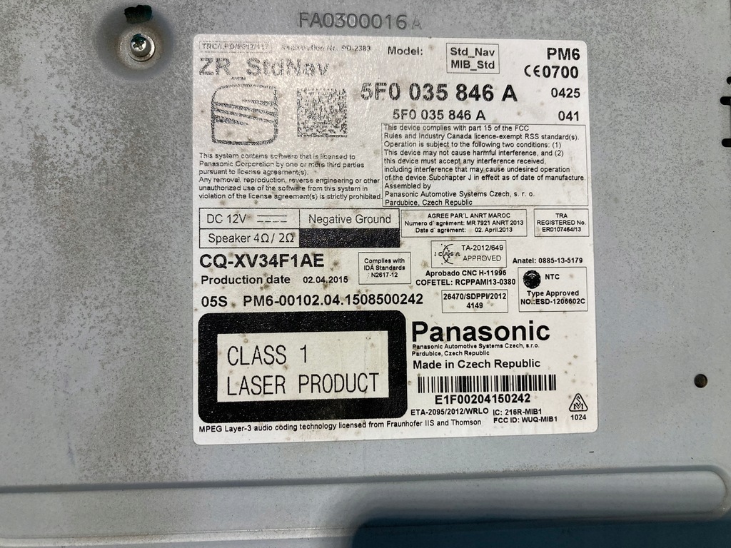 фото №5, Зчитувач дисплей seat leon iii 5f0035846a