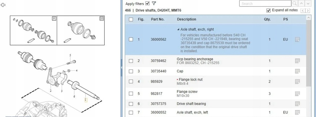 фото №8, Volvo s40 2004 po права привідний вал